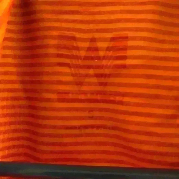 Whataburger Golf Polo for Men Size Small Orange Stripes Dry-fit type material - Picture 3 of 5